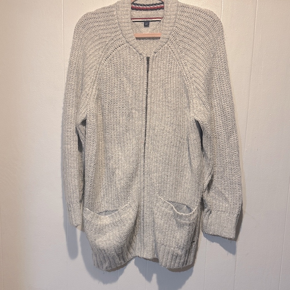 Tommy Hilfiger cozy cardigan size‎ L grunge eclectic grandpa